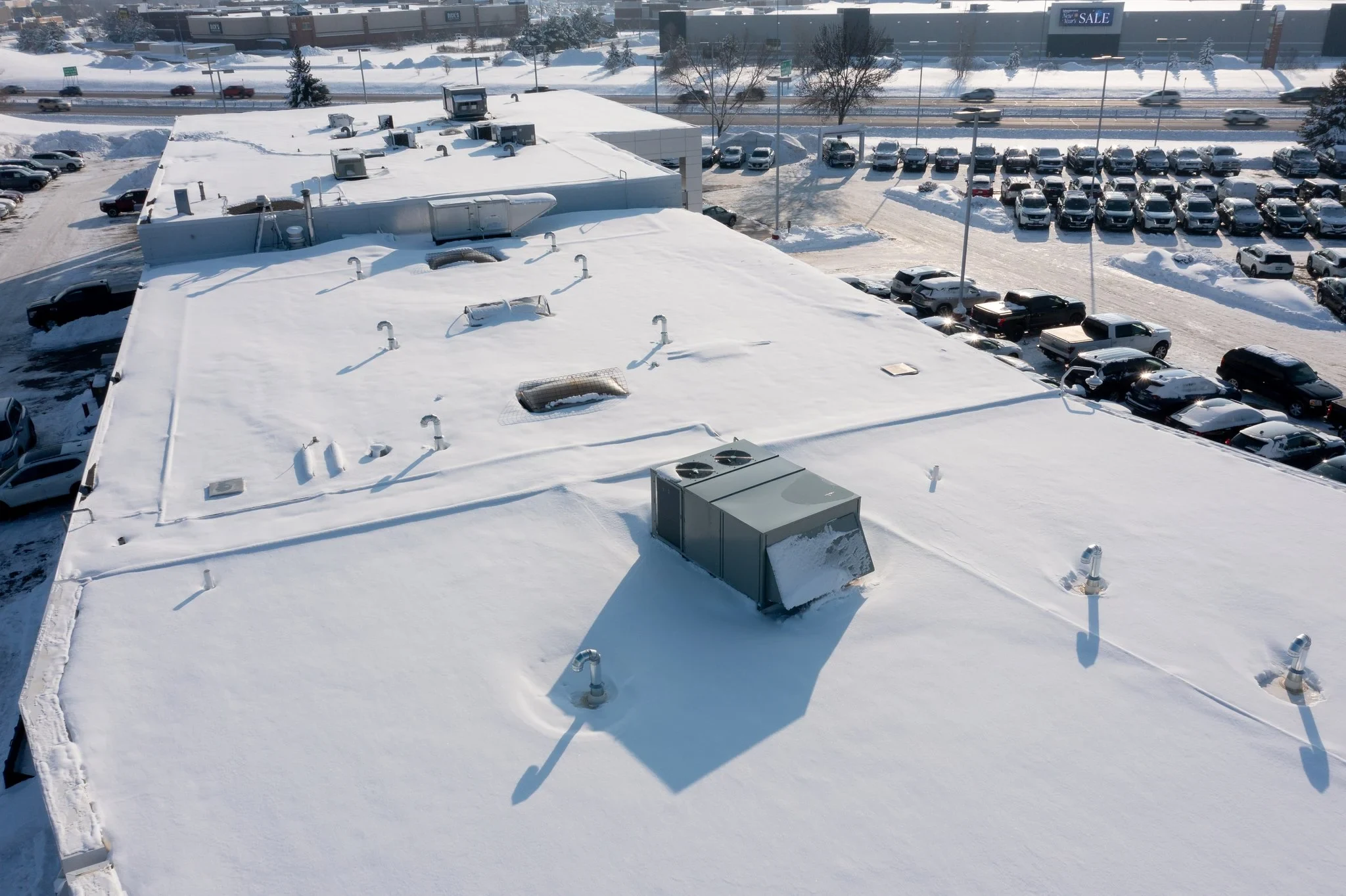 Commercial flat roof repair in Shreveport